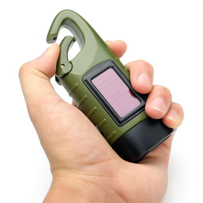 Crank Flashlight Mini Solar Emergency Light by HitMyNeed