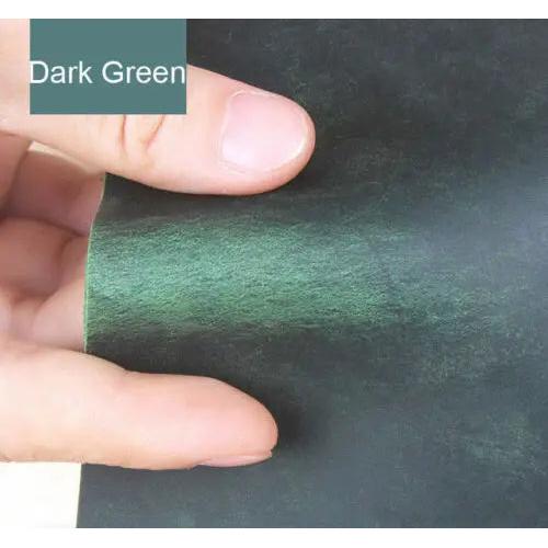 Crazy Horse Pull-Up Cowhide Leather Sheet dark-green 20x30cm by HitMyNeed