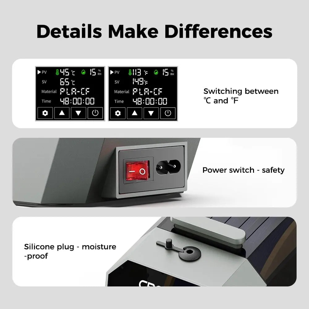 Creality Space PI Filament Dryer Box for 1kg Spools by HitMyNeed