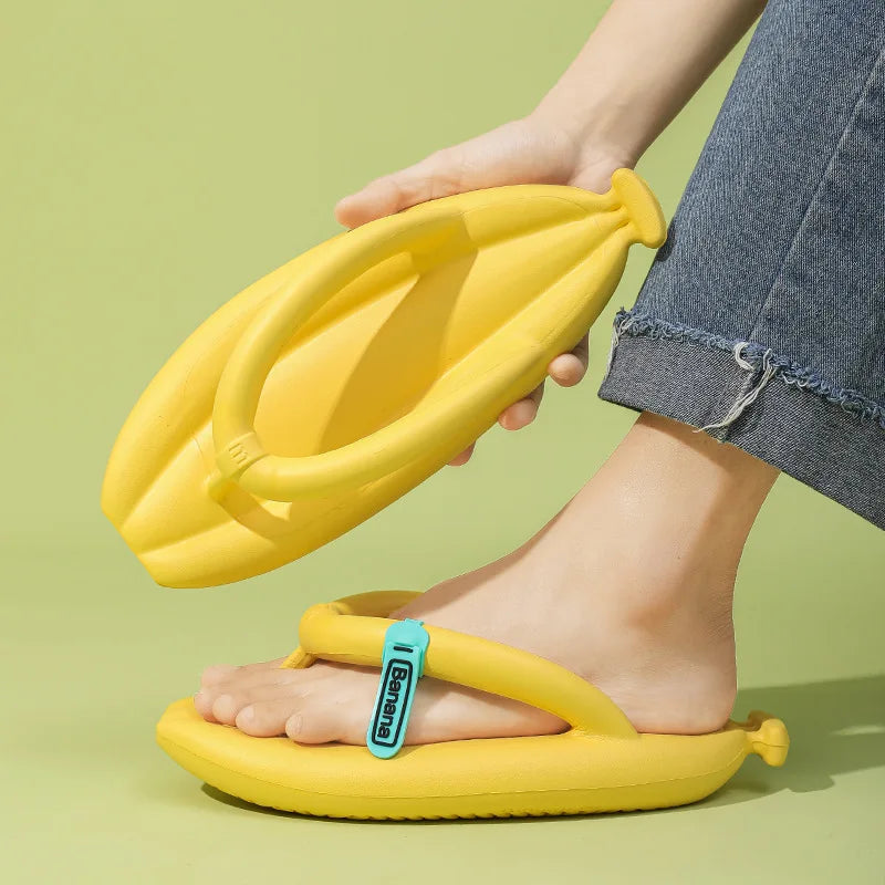 Creative Banana Slippers with Non-Slip EVA Sole by HitMyNeed