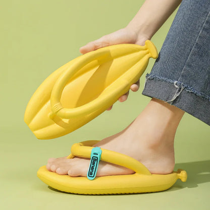 Creative Banana Slippers with Non-Slip EVA Sole by HitMyNeed