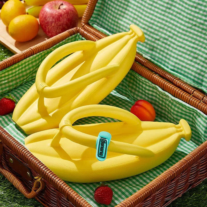 Creative Banana Slippers with Non-Slip EVA Sole by HitMyNeed