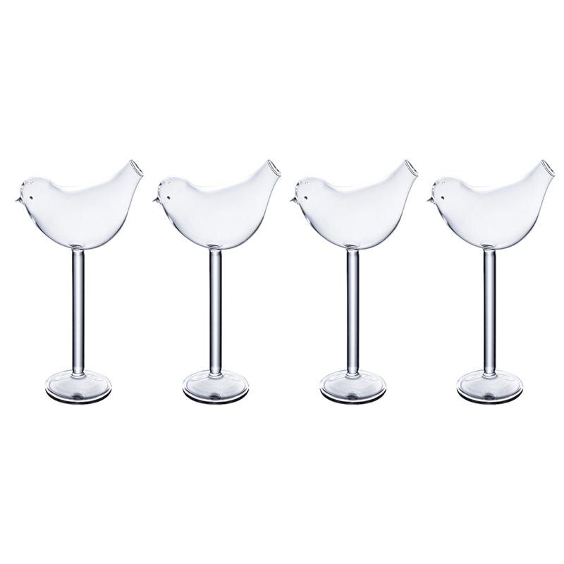 Creative Bird Cocktail Glasses Set of 4 by HitMyNeed