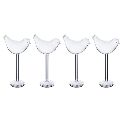Creative Bird Cocktail Glasses Set of 4 by HitMyNeed