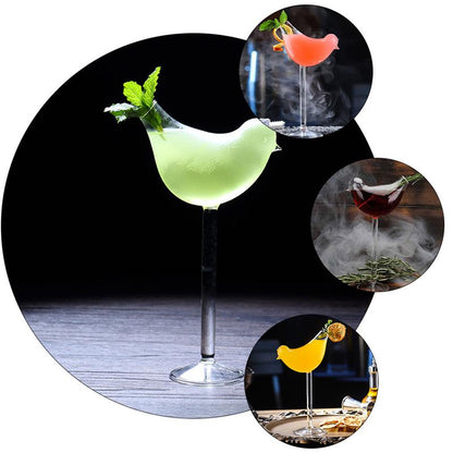 Creative Bird Cocktail Glasses Set of 4 by HitMyNeed