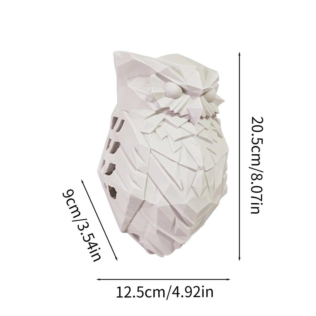 Creative Bird Wall Light with Warm 3D Glow white-large-owl by HitMyNeed