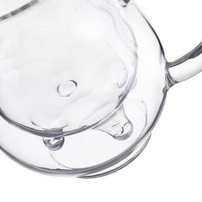 Creative Cow Double Wall Glass Milk Jug 250ml by HitMyNeed