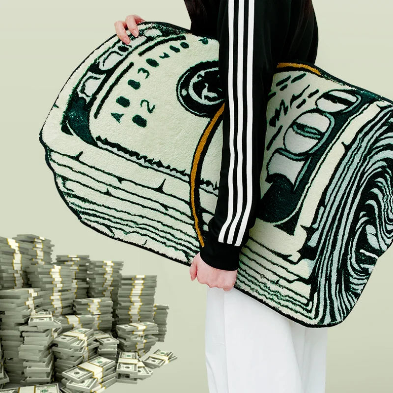 Creative Dollar Shaggy Bedside & Living Room Rug 50x80cm by HitMyNeed