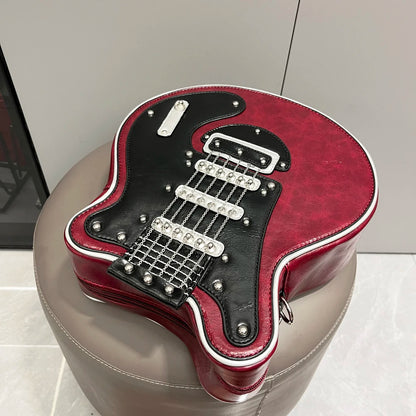 Creative Guitar Shaped Crossbody Bag with Colorful Strap by HitMyNeed