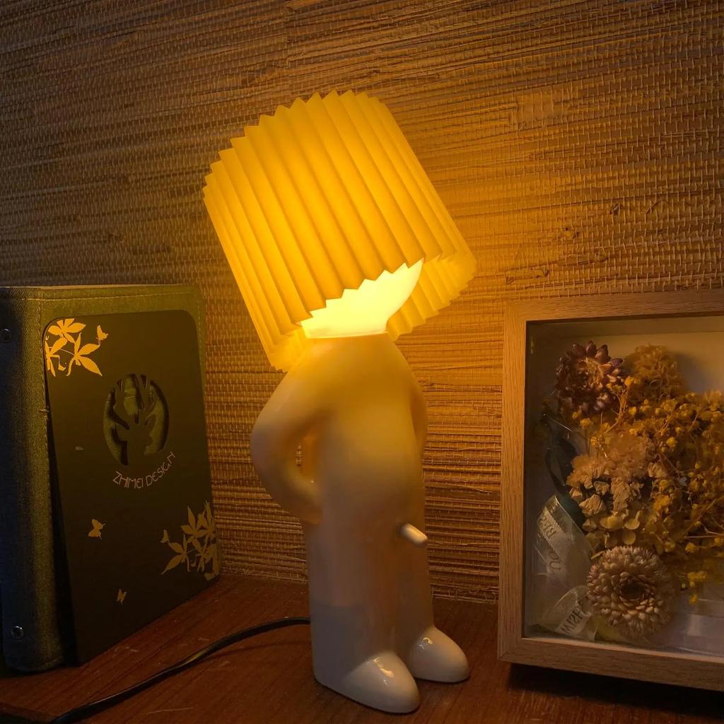 Creative Little Boy Night Light Shy Man Table Lamp by HitMyNeed
