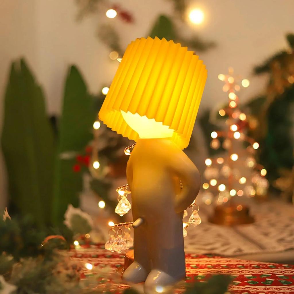 Creative Little Boy Night Light Shy Man Table Lamp by HitMyNeed