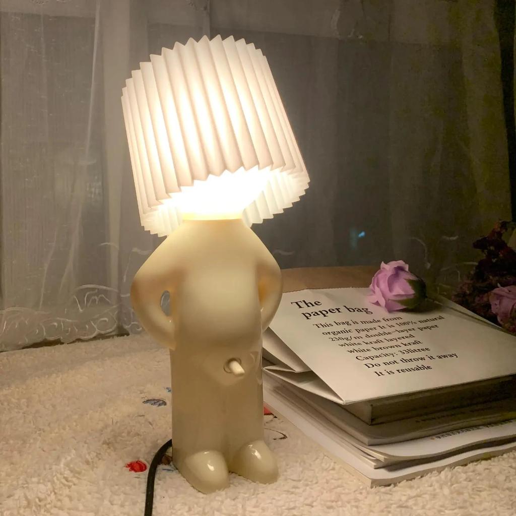 Creative Little Boy Night Light Shy Man Table Lamp by HitMyNeed