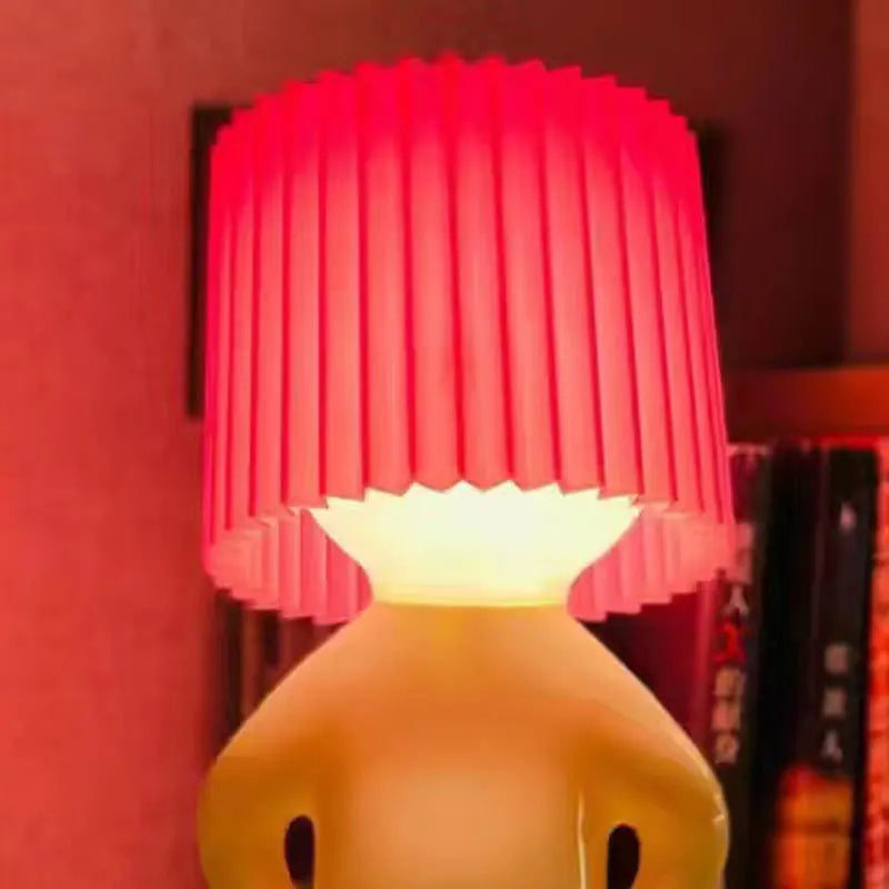 Creative Little Boy Night Light Shy Man Table Lamp pink by HitMyNeed