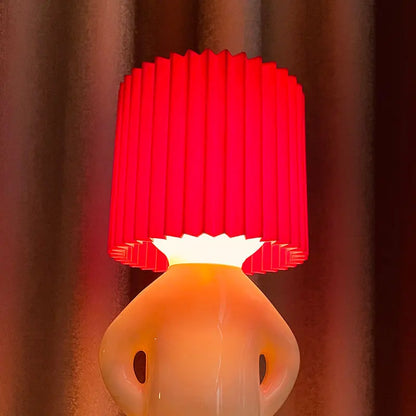 Creative Little Boy Night Light Shy Man Table Lamp red by HitMyNeed