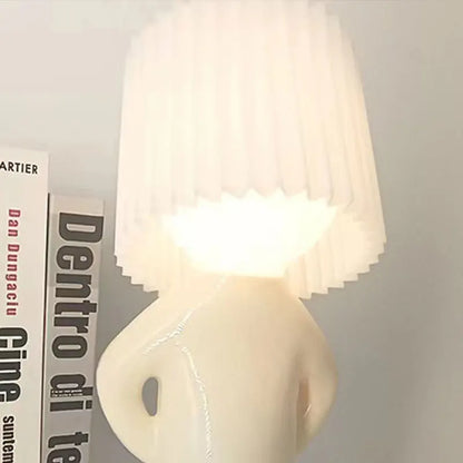 Creative Little Boy Night Light Shy Man Table Lamp white by HitMyNeed