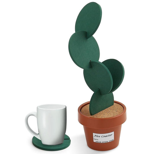 Creative Mountable Cactus Coaster Set with Stand by HitMyNeed