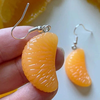 Creative Orange Slice Drop Earrings for Women by HitMyNeed