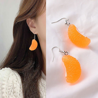 Creative Orange Slice Drop Earrings for Women by HitMyNeed