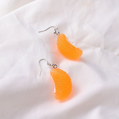Creative Orange Slice Drop Earrings for Women by HitMyNeed