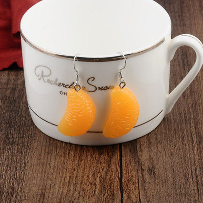 Creative Orange Slice Drop Earrings for Women by HitMyNeed