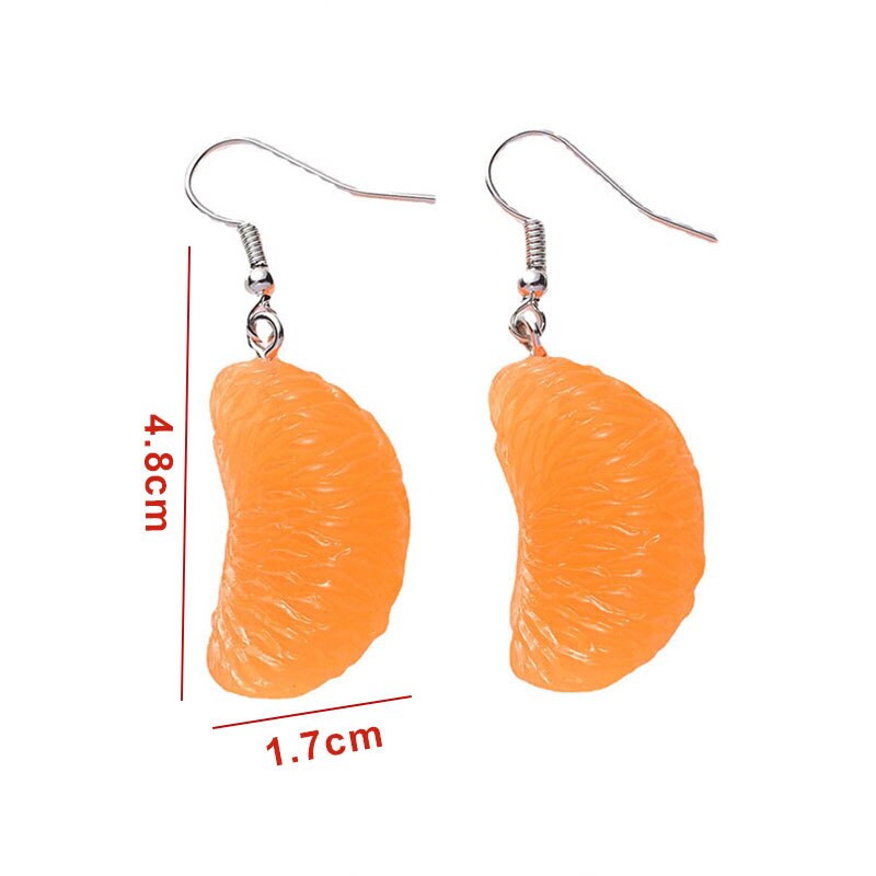 Creative Orange Slice Drop Earrings for Women by HitMyNeed