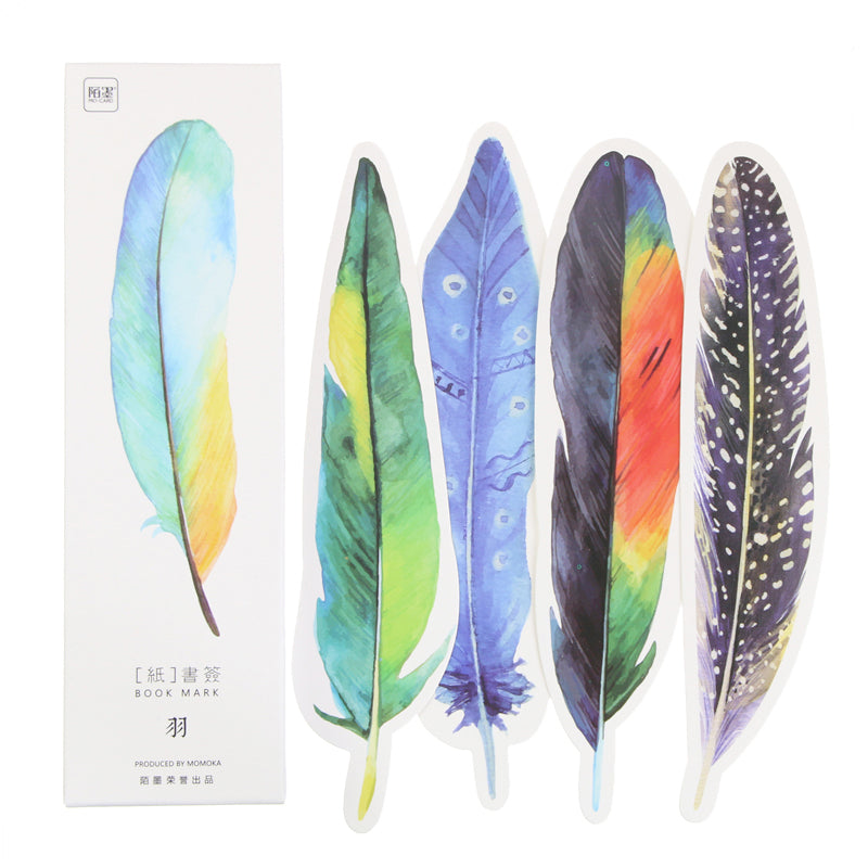Creative Paper Feather Bookmarks Set of 30 by HitMyNeed