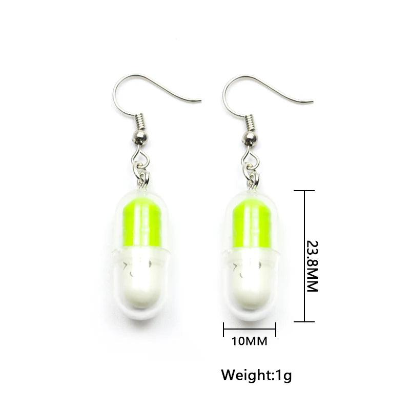 Creative Pill Dangle Earrings for Everyday Style by HitMyNeed