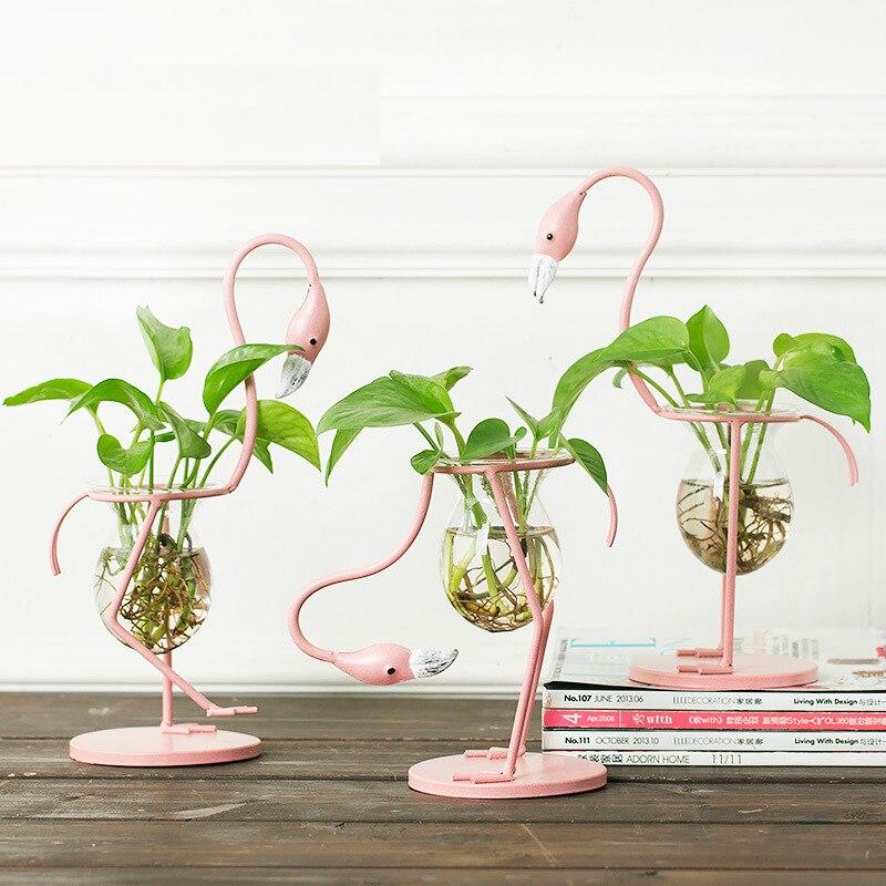 Creative Pink Flamingo Vase Set of 3 by HitMyNeed