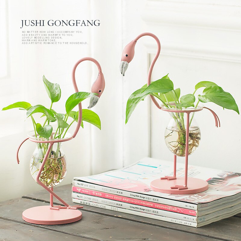 Creative Pink Flamingo Vase Set of 3 by HitMyNeed