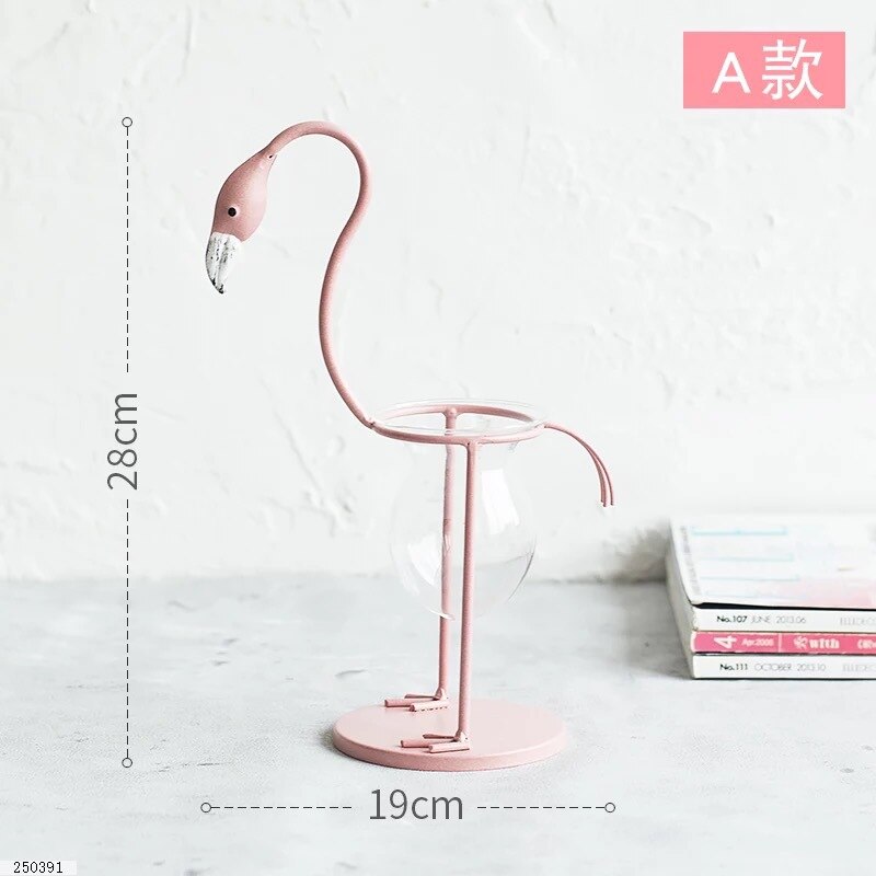 Creative Pink Flamingo Vase Set of 3 by HitMyNeed