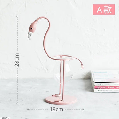 Creative Pink Flamingo Vase Set of 3 by HitMyNeed
