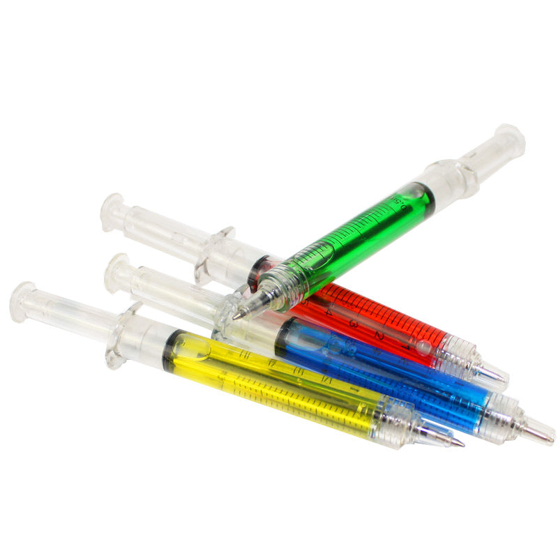 Creative Syringe Ballpoint Pens Set (4 Pack) by HitMyNeed
