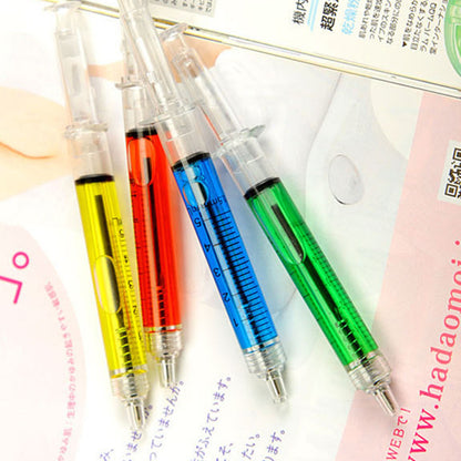 Creative Syringe Ballpoint Pens Set (4 Pack) by HitMyNeed