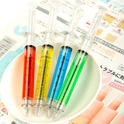 Creative Syringe Ballpoint Pens Set (4 Pack) by HitMyNeed