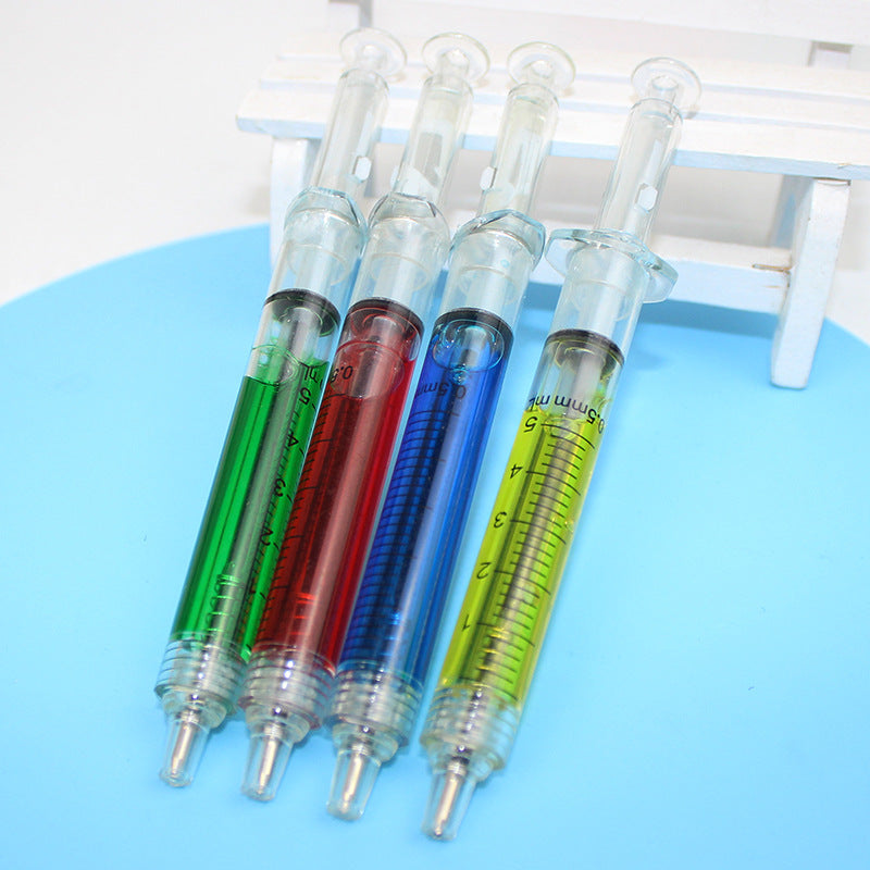 Creative Syringe Ballpoint Pens Set (4 Pack) by HitMyNeed