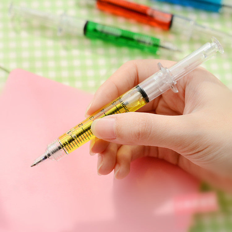 Creative Syringe Ballpoint Pens Set (4 Pack) by HitMyNeed