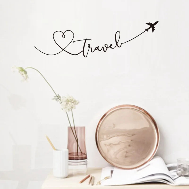 Creative Travel Quote Wall Sticker for Home Décor by HitMyNeed