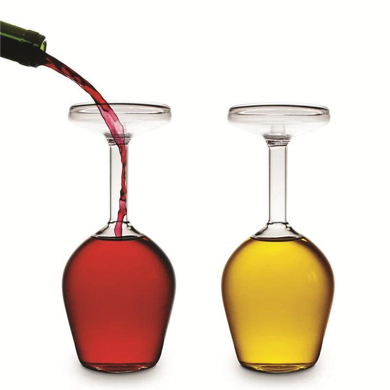 Creative Upside Down Goblet Wine Glass 375ml by HitMyNeed