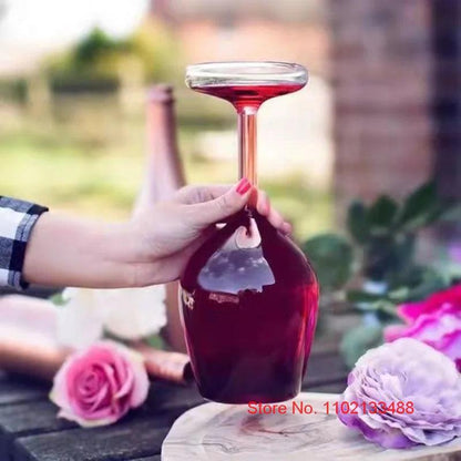 Creative Upside Down Goblet Wine Glass 375ml by HitMyNeed