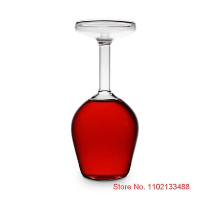 Creative Upside Down Goblet Wine Glass 375ml by HitMyNeed