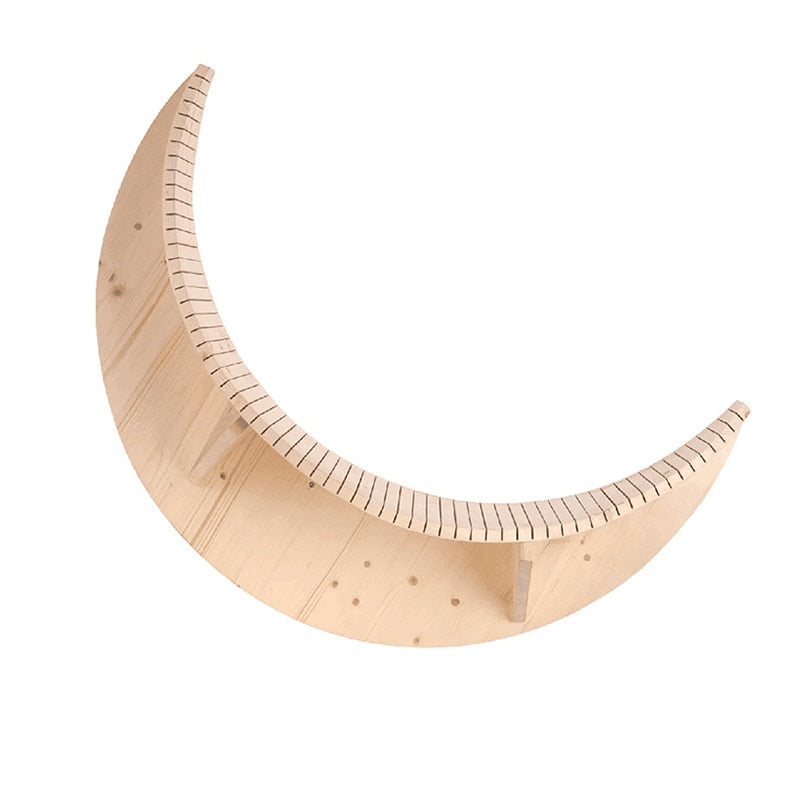 Crescent Wooden Cat Wall Platform by HitMyNeed