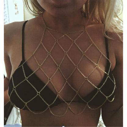Crisscross Body Chain Necklace for Layering by HitMyNeed