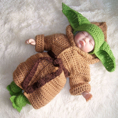 Crochet Yoda Baby Costume Outfit 0-6 Months by HitMyNeed