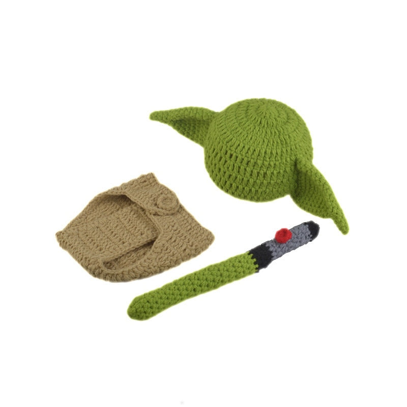 Crochet Yoda Baby Costume Outfit 0-6 Months by HitMyNeed