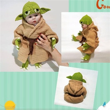Crochet Yoda Baby Costume Outfit 0-6 Months by HitMyNeed