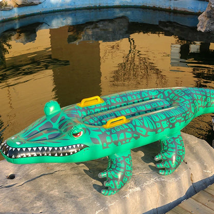 Crocodile Inflatable Pool Float for Kids and Adults by HitMyNeed