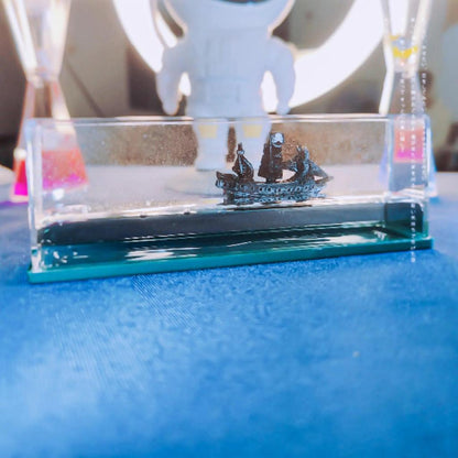 Cruise Ship Liquid Hourglass Drift Bottle Decor by HitMyNeed