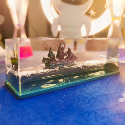 Cruise Ship Liquid Hourglass Drift Bottle Decor by HitMyNeed