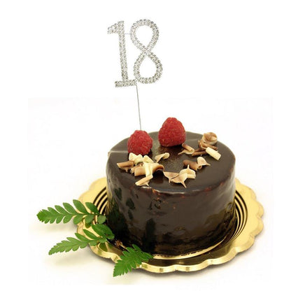 Crystal 18th Anniversary & Birthday Cake Topper by HitMyNeed