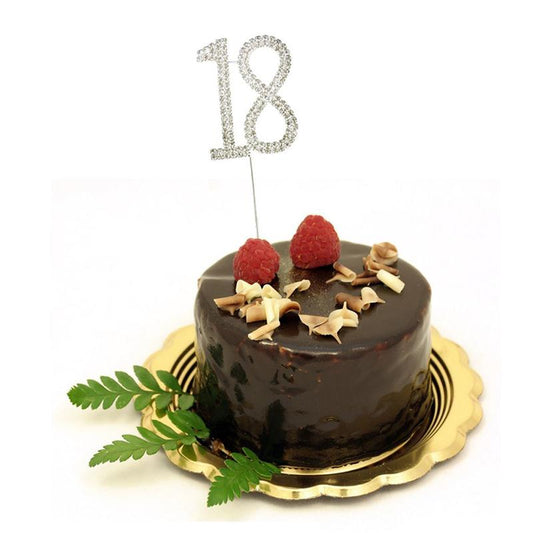 Crystal 18th Anniversary & Birthday Cake Topper by HitMyNeed